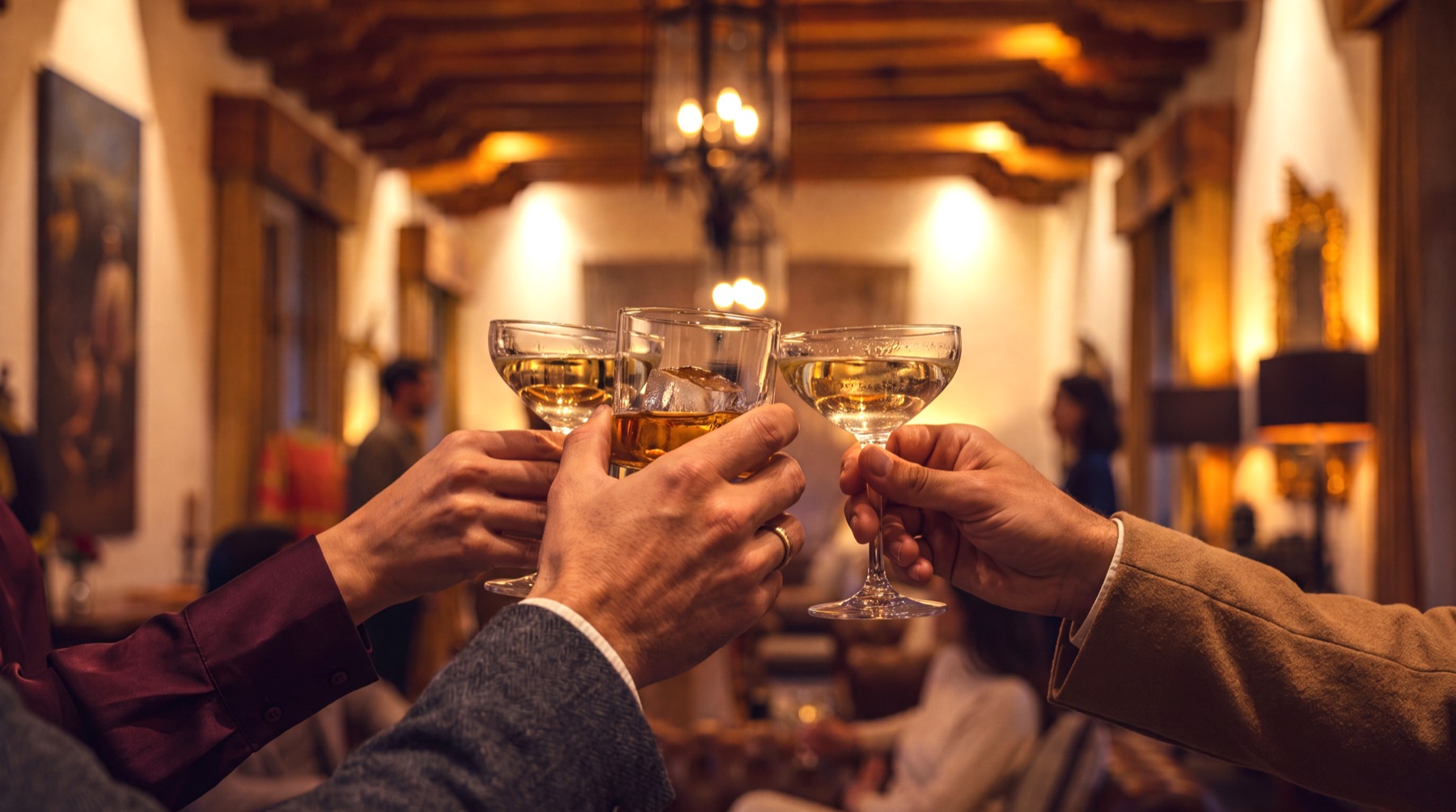 Salón montado para una celebración