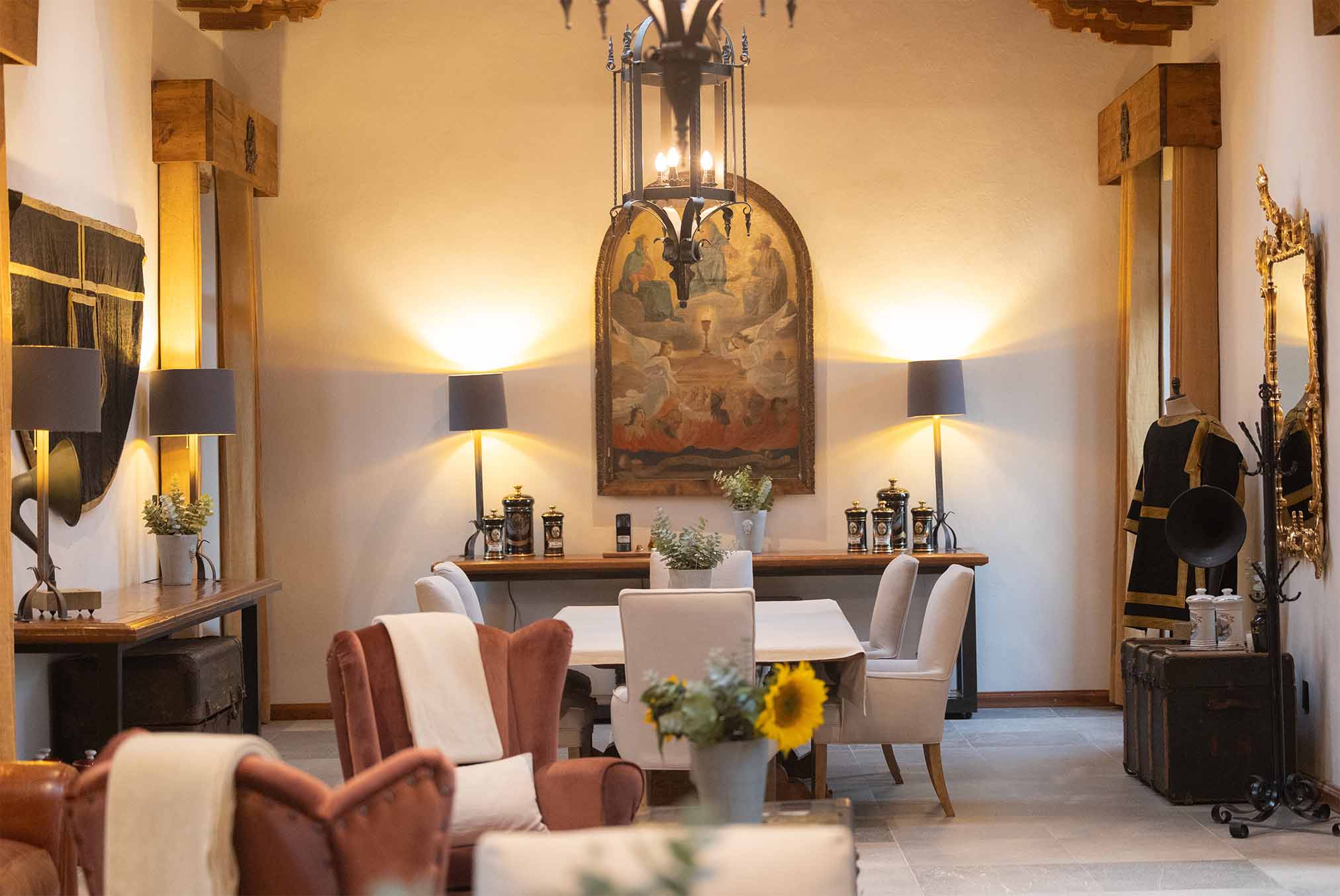 Salón principal de la hacienda